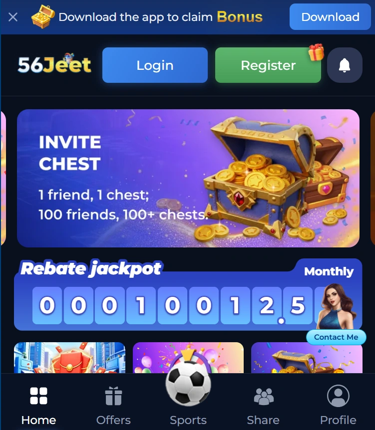 56Jeet Game interface screenshot